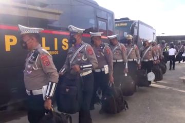 Personel Ditlantas Polda Sultra BKO pengamanan G20 di Bali