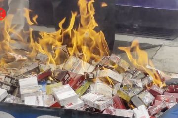 Bea Cukai musnahkan barang bukti ratusan ribu batang rokok Ilegal