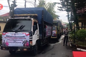 Polda Kalsel kirim bantuan korban gempa Cianjur dan banjir di Kalsel
