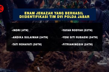 Enam jenazah korban gempa Cianjur berhasil diidentifikasi