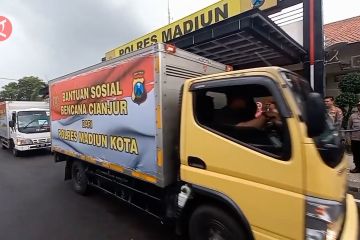 Polres Madiun kirim 7 truk berisi bantuan untuk korban Cianjur