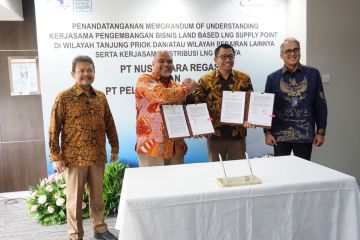 Nusantara Regas-Pelindo Energi Logistik teken MoU pengembangan LNG