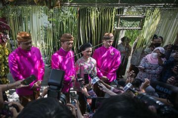 Jumpa pers Presiden usai prosesi siraman calon pengantin