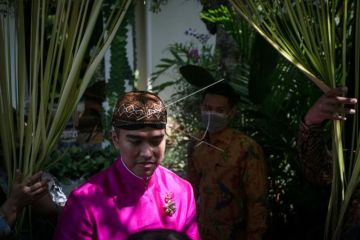 Jumpa pers Presiden usai prosesi siraman calon pengantin