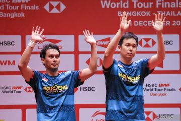 Gemuruh Istora dorong Hendra/Ahsan bangkit di Indonesia Masters 2023