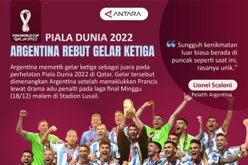 Argentina rebut gelar ketiga Piala Dunia