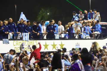 Tim Nasional Argentina tiba di Buenos Aires