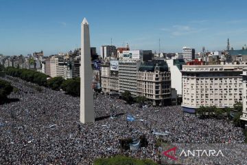 Parade kemenangan Argentina rebut gelar juara Piala Dunia 2022