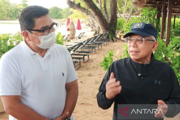 Ma'ruf Amin olahraga pagi di kawasan Nusa Dua Bali