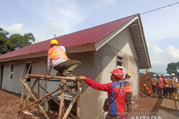 Rumah untuk korban gempa Cianjur yang direlokasi sebagian sudah siap