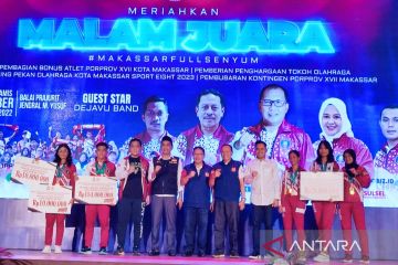 KONI Makassar bagikan bonus prestasi atlet Rp11 miliar