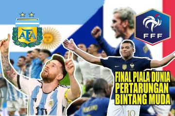 Final Piala Dunia, pertarungan bintang muda Argentina-Prancis