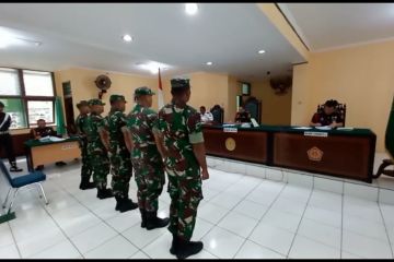 Lima oknum TNI AD jalani sidang perdana di Mahkamah Militer Jayapura