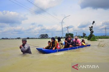 Akses jalan desa di Kudus terputus banjir