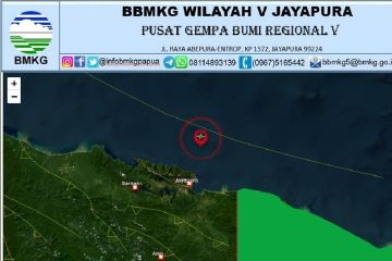 BMKG: Gempa magnitudo 5,2 dirasakan di Kota dan Kabupaten Jayapura