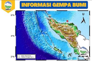 BMKG: Lhokseumawe diguncang 10 kali gempa dalam 24 jam terakhir