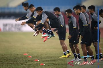 Latihan Timnas Indonesia jelang leg 2 Semifinal Piala AFF 2022