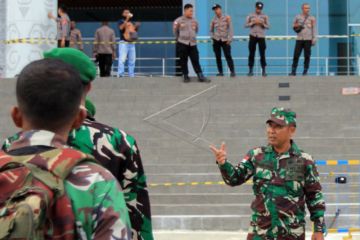 Suasana pengamanan pascapenangkapan Gubernur Papua