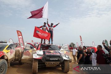 Pereli Toyota Gazoo Racing Nasser Al-Attiyah juara Reli Dakar