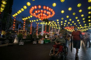 Lampion di kawasan Pasar Gede Solo