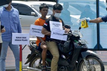 Rekontruksi Penculikan Dan Pembunuhan Anak  Di Makassar