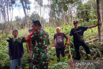 Babinsa patroli antisipasi Karhutla di Kalis Kapuas Hulu