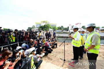 Jokowi sebut pembangunan Sodetan Kali Ciliwung selesai April