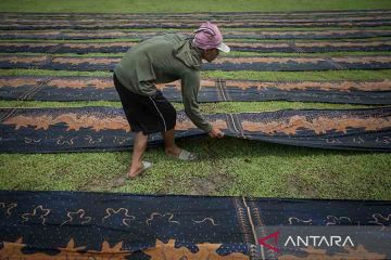 Penjemuran batik terkendala cuaca