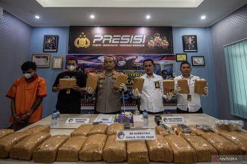 Polrestabes Palembang Gagalkan Pengiriman 30 Kg Ganja Asal Aceh