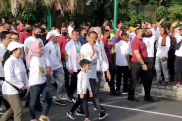 Presiden Jokowi ikuti jalan sehat NU 2023 di Solo