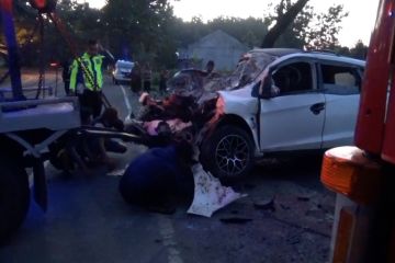 Mobil tabrak truk parkir, lima penumpang tewas