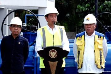Resmikan SPAM Durolis, Jokowi sebut 32 ribu rumah disuplai air minum
