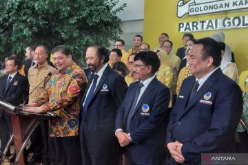 Surya Paloh temui Airlangga Hartarto di Kantor DPP Golkar