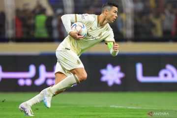 Cristiano Ronaldo akhinya sumbang gol perdananya untuk Al Nassr