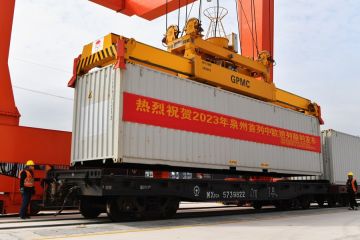 Quanzhou catat perjalanan kereta kargo China-Eropa pertama di 2023