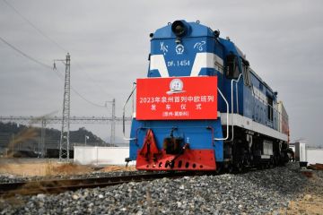 Kota Quanzhou, China catat perjalanan kereta kargo China-Eropa pertama