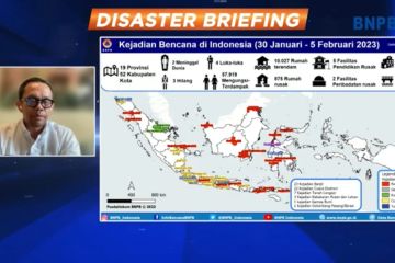 BNPB: 57 kejadian bencana terjadi saat masuki puncak musim hujan