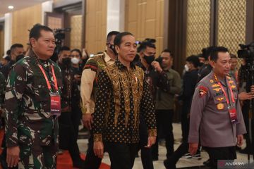 Presiden Jokowi hadiri rapim TNI-Polri 2023