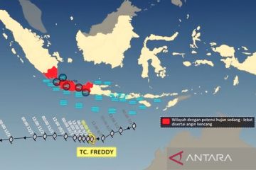 24 jam ke depan, BMKG: Siklon Freddy picu hujan lebat & angin kencang