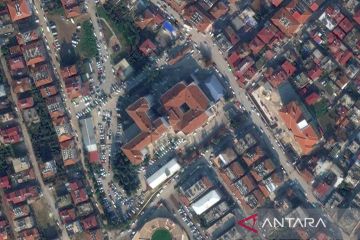 Perbedaan citra satelit sebelum dan sesudah gempa Turki