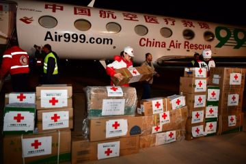 Pesawat bantuan China tiba di Suriah, bawa pasokan medis darurat