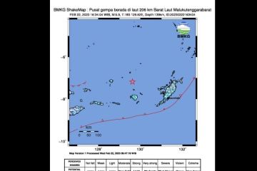 Gempa tektonik M5,9 di Laut Banda akibat aktivitas subduksi Laut Banda