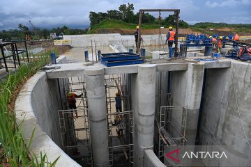 Progres pembangunan Intake Sepaku untuk suplai air ke IKN