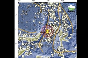 Gempa magnitudo 5,0 guncang wilayah Bitung, Sulut