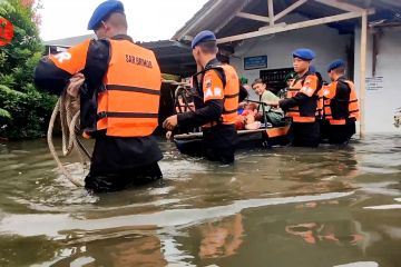Banjir rendam ratusan rumah warga di kota Pekalongan
