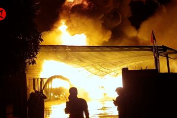 Pabrik kasur busa di Cirebon terbakar