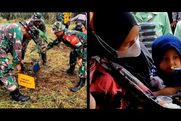 TNI tanam pohon dan cegah stunting di Pekalongan