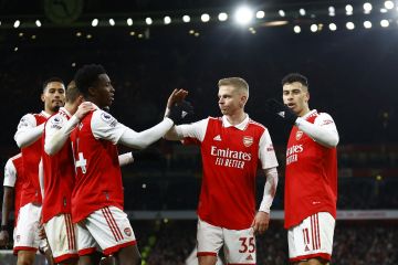 Menang telak 4-0 atas Everton, Arsenal unggul lima poin dari Man City