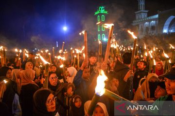 Pawai obor menyambut Bulan Ramadhan 1444 Hijriah