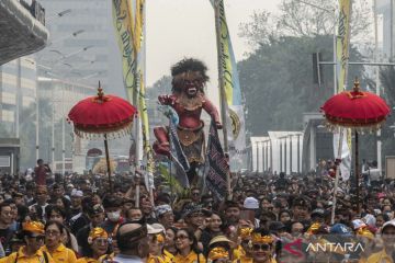 Sambut Nyepi, umat Hindu gelar pawai Ogoh-Ogoh di kawasan Car Free Day Jakarta